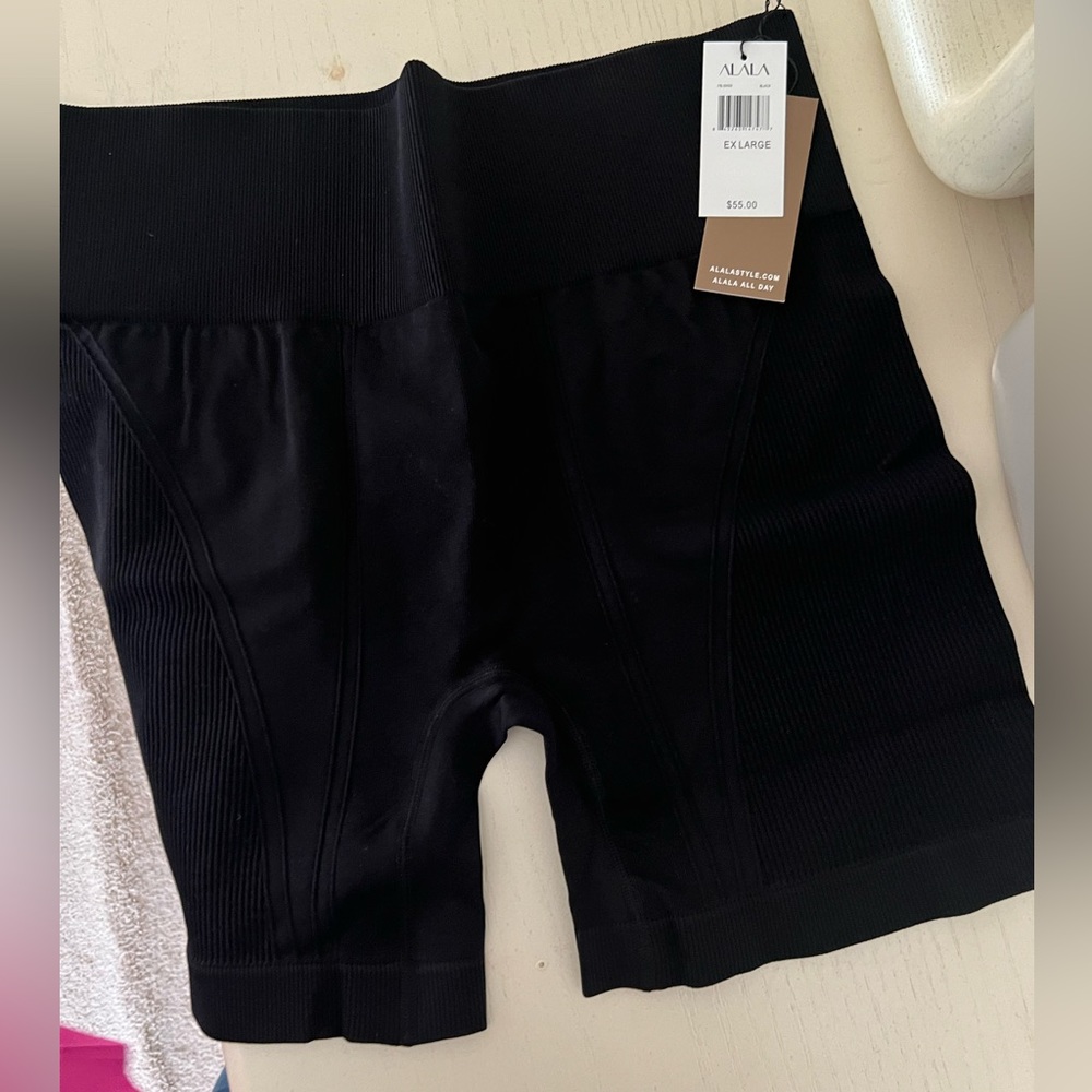 Black athletic shorts